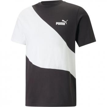 Puma Power Logo Shirt weiß/pechschwarz