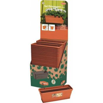 Pack de Pots de Balcon Primavera en Terracotta (60 pièces)