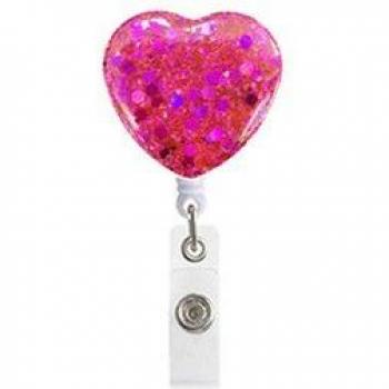 Clip de Insignia Retráctil en Forma de Corazón