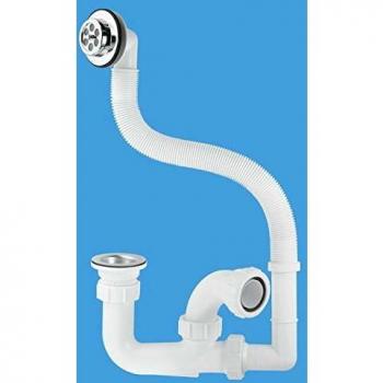 Mcalpine 75mm Seal Bath Trap with Centre Pin Waste and Flexible Overflow FJ10WC