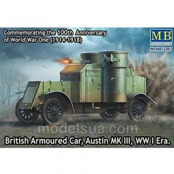 Maquette 1:72 Voiture Blindée Britannique Austin Mk.iii 1914-18