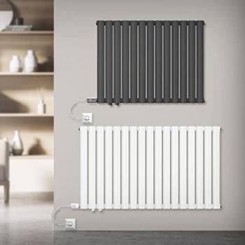 Calorifero Piatto Antracite 600 x 780 mm con Resistenza Elettrica 300W