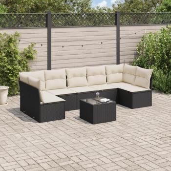 Conjunto Sofá Jardín Maison Exclusive 8 Piezas + Cojines Ratán Sintético