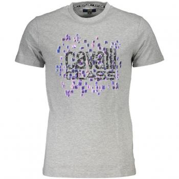 Cavalli Class Gray Short Sleeve T-Shirt