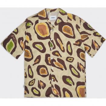 Camicia Bowling Aop Leopard Oversize