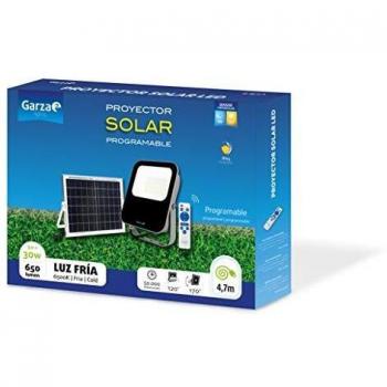 Garza Foco Proyector Led Solar Programable Ip65 Luz Fria 650lm 30w