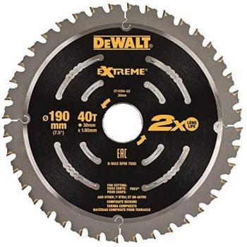 Sierra circular DeWalt DT4394-QZ para suelos compuestos 190mm 40T