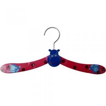 Holzkleiderbügel Tom Nijlpaard Junior – 29 cm, Fuchsia/Blau