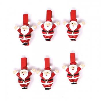 Guirma Set de 6 Pinzas Papá Noel 3 cm