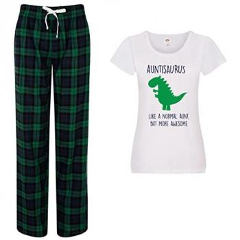 60 Second Transformation Auntisaurus Dinosaur PJ Set – Women's Green XL