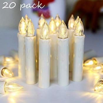 Party‑LED‑Kerzen 20 Stück mit Remote & Timer, Batterien, dimmbar, flammenfrei, IP64 – für Geburtstage und Hochzeiten