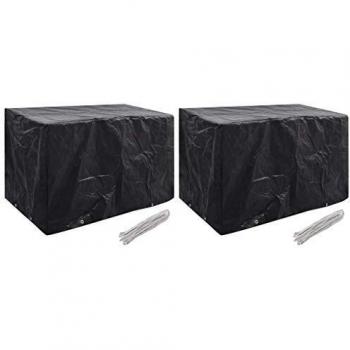 Coperture per Mobili da Esterno 2 pz 8 Occhielli 140x70x90 cm