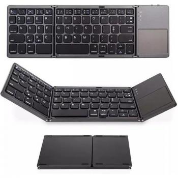 Teclado Portátil OUTMIX con Bluetooth y Touchpad para iPad, Android y Windows