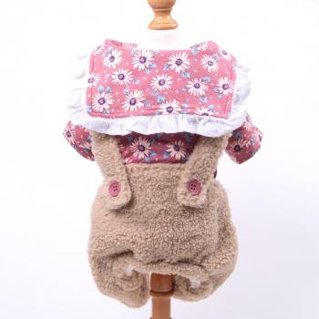 Girls' Floral Dog Jumpsuit