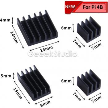 Raspberry Pi 4 Model B Aluminum Heat Sink Set