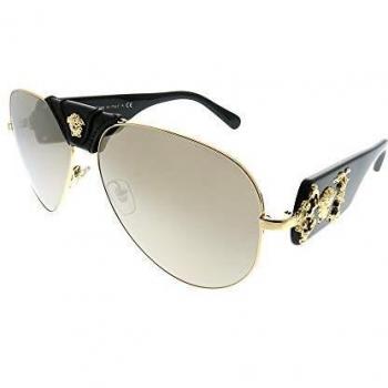 Versace Men's 0VE2150Q Sunglasses, Brown (Gold), 62.0