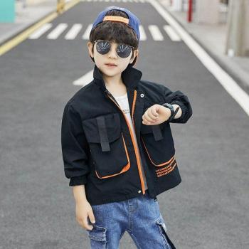Veste garçon col haut avec lettres, tunique vierge printemps/automne, 4-12 ans