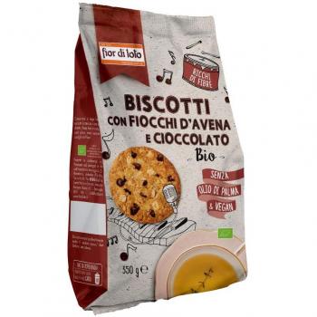 Biscotti con cioccolato e fiocchi d'avena