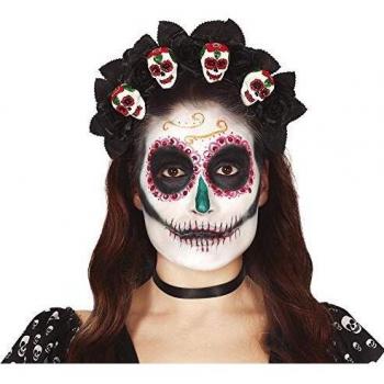Schädelglanz-Girlande Fiestas Guirca DIADEMA – 4 leuchtende Calaveras