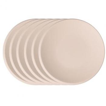 Villeroy & Boch NewMoon Brotteller – 6 Stück, beige, Ø 16 cm