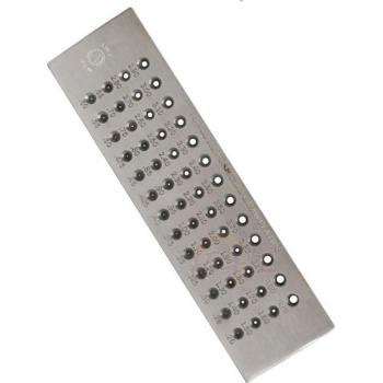 52 Hole Jewelry Making Wire Drawplate in Tungsten Carbide (0.26-4.10mm)