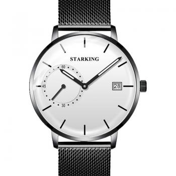 STARKING Men's Blue Analog Wristwatch with Steel Mesh Band, 3ATM Water Resistant