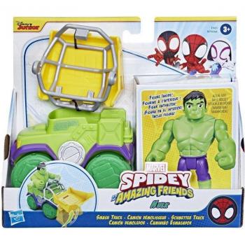FIGURA DE ACCIÓN SPIDEY AND FRIENDS SET HULK Y CAMIÓN DEMOLEDOR DE HASBRO