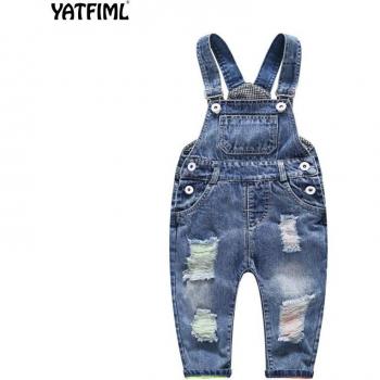 YATFIML overol de denim para niñas pequeñas