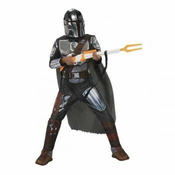 Svart Mandalorian Silver Maskeraddräkt för Barn