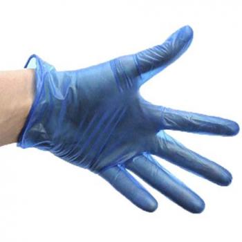 Blue Vinyl Food Safe Gloves, XL Size – 100 Pack for Catering