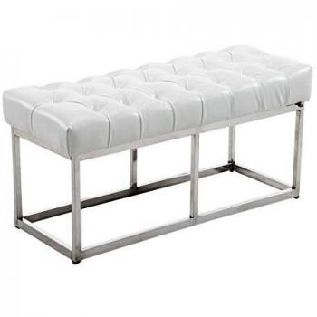 Assise rembourrée Amun E 45 cm, 100 cm, couleur blanche – CLP