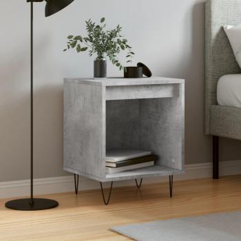 Comodino Grigio Cemento 40x35x50 cm in Legno Multistrato cod mxl 126775