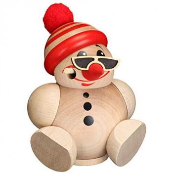 Seiffener Volkskunst Räuchermännchen Kugelräucherfigur Cool-Man mit Mütze, Handarbeit aus dem Erzgebirge