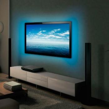 Tira LED RGB USB para TV 5VDC 4 x 0,5M con Control Remoto