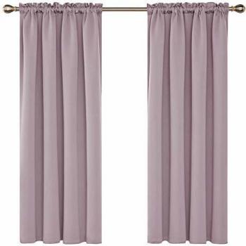 Tende Poliestere Isolante Deconovo Rosa Chiaro 117x138 cm – Doppio Set