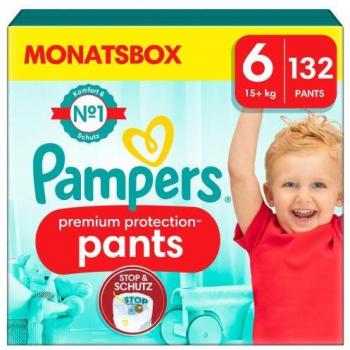 Pampers Premium Pants Talla 6, 132 Pañales, Comodidad y Protección