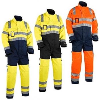 Tuta Classe 3 ad Alta Visibilità – Design Arancione/Blu Marino