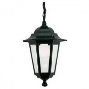 HOMEGARDEN Lampada mini a sospensione esagonale design classico da esterno 6pz nero