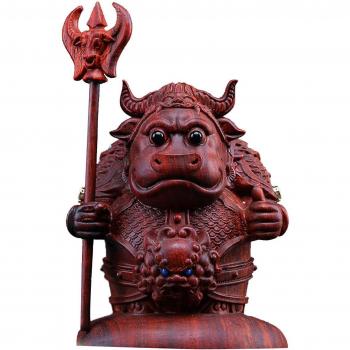 Dämonenfigur aus Holz für Glück und Schutz