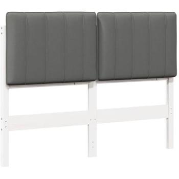 120 cm White‑Light Grey Fluted Fabric Headboard – VidaXL
