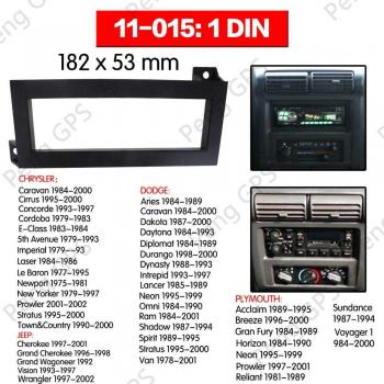 Autoradio stéréo 1 Din avec installation pour Chrysler, Jeep, Dodge, Plymouth