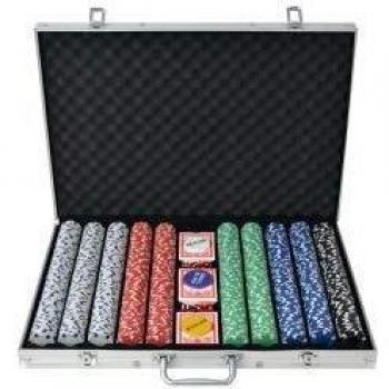 Poker Set with 1000 Aluminium Chips