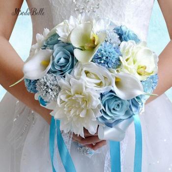 Broche de Novia con Rosas Azules
