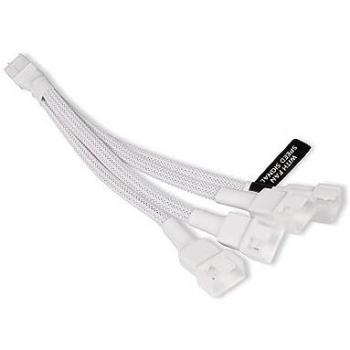 Alphacool Y‑Adaptor 4‑Pin to 4×4‑Pin PWM 15 cm White