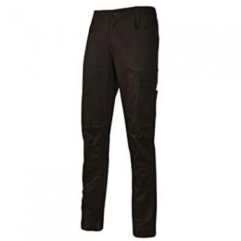 Pantaloni da lavoro Bravo Top Winter U-Power in cotone elasticizzato con triple cuciture, misura M, colore nero