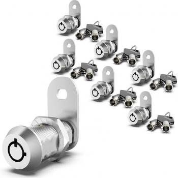 Pack de 6 cerraduras mejoradas para cajones y herramientas, con llave