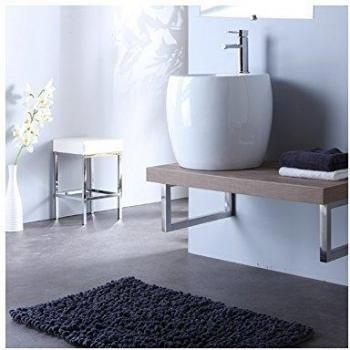 Meuble de Salle de Bain à Suspendre avec Lavabo Blanc Chic