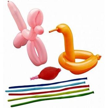 Buntes Ballon-Set 120 cm mit Pumpe