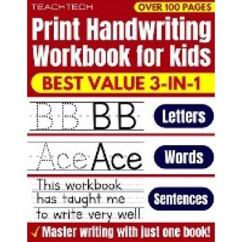 Print Handwriting Workbook for Kids: Learn Handwriting ABC printing practice workbook for Preschool, Pre K, Kindergarten, Grades 1, 2 & 3 and Kids Ages 3-5 (Penmanship workbook for kids)