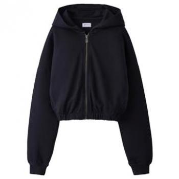 Anthracite JONEN Zip‑Up Hoodie for Young Girls, 8/9 Years